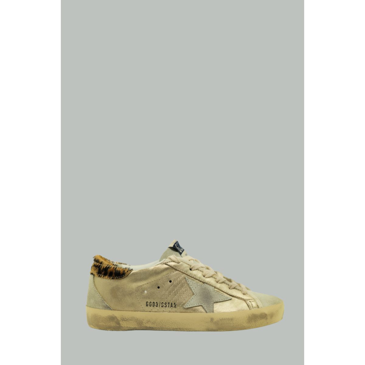 Baskets Super-Star Femme - Léopard / Or / Gris - GOLDEN GOOSE