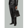 Sac Thin En Cuir Grainé - Noir - SAINT LAURENT