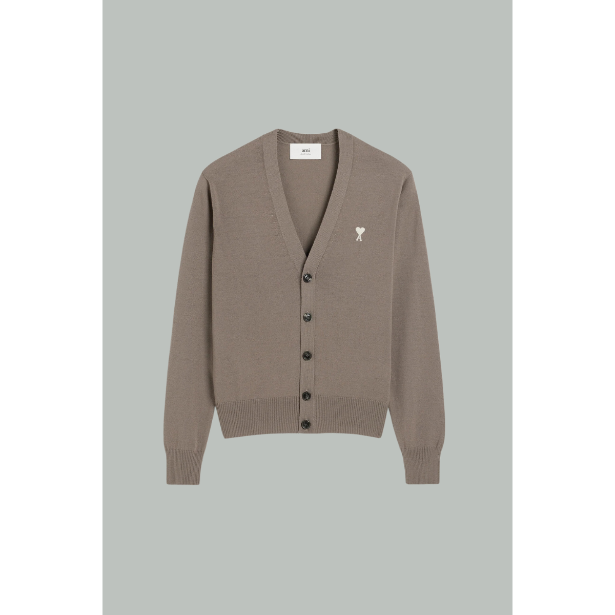 Cardigan Ami de cœur écru - Cendre - AMI PARIS