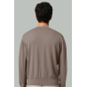 Pull beige col rond Ami de cœur en laine - cendre - AMI PARIS