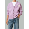 Cardigan violet Ami de cœur en laine - Lilas - AMI PARIS