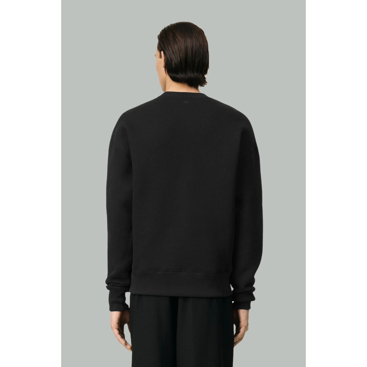 Sweatshirt Noir Ami de Coeur En Coton - Noir - AMI PARIS