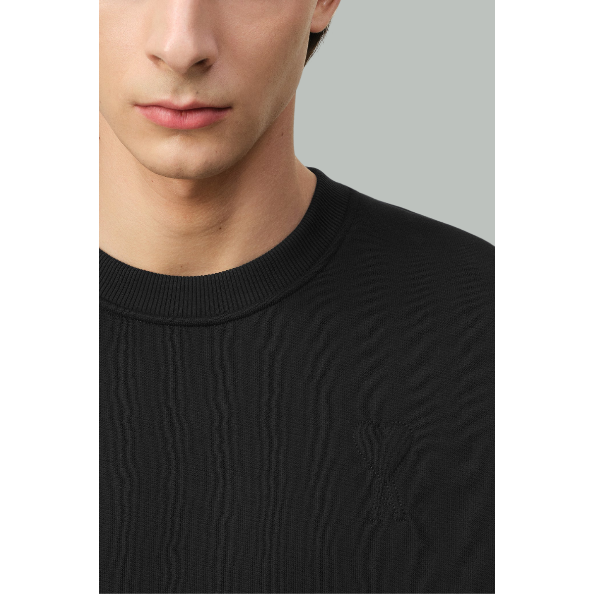 Sweatshirt Noir Ami de Coeur En Coton - Noir - AMI PARIS