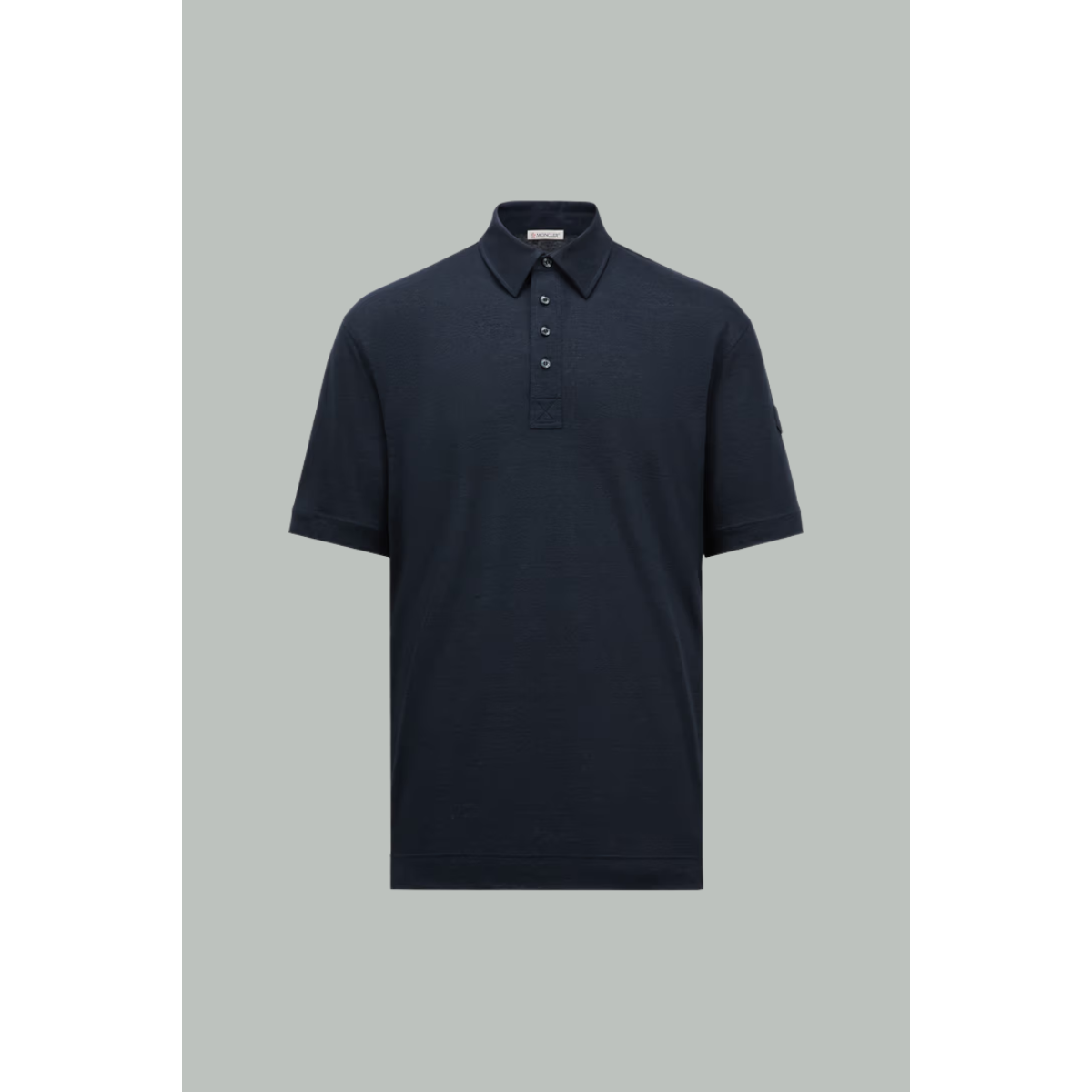 Polo en lin - Bleu foncé - MONCLER