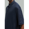 Polo en lin - Bleu foncé - MONCLER