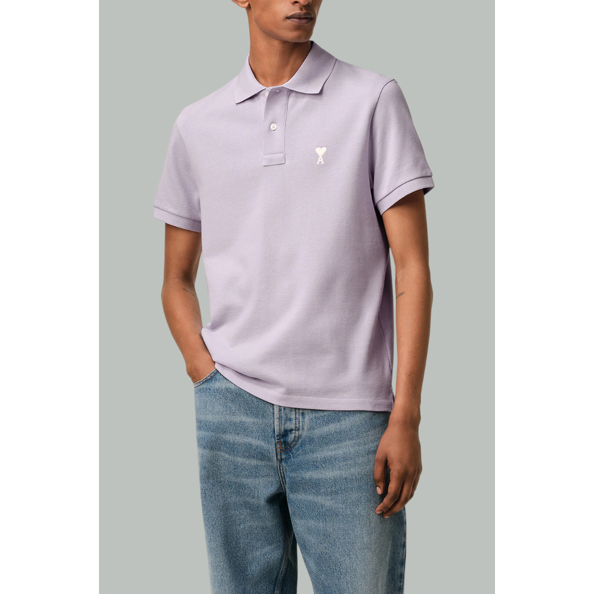 Polo Ami de cœur - Violet - AMI PARIS