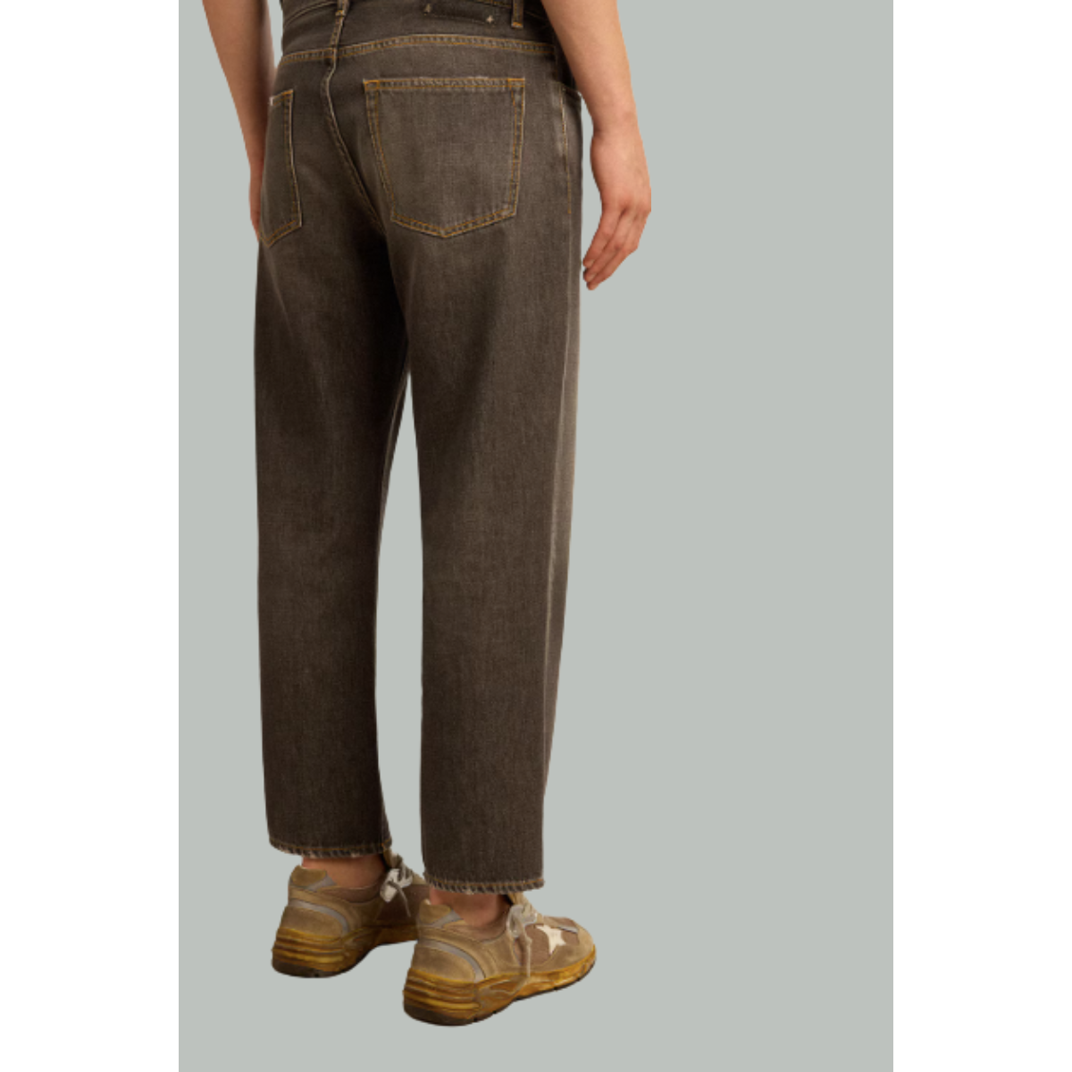 Jean noir pour homme à l’effet stonewashed - Noir - GOLDEN GOOSE