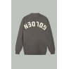 Cardigan homme en coton avec logo dans le dos - Gris chiné - GOLDEN GOOSE