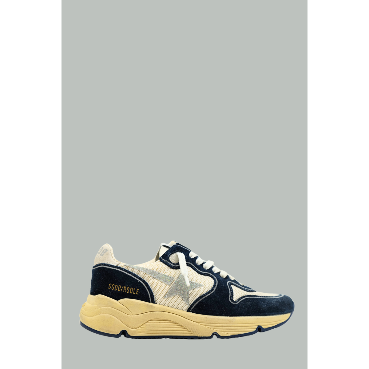 Baskets Running Sole Femme - Blanc /Bleu /Argenté - GOLDEN GOOSE