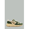 Baskets Running Sole Femme - Blanc/ Vert/ Argenté - GOLDEN GOOSE
