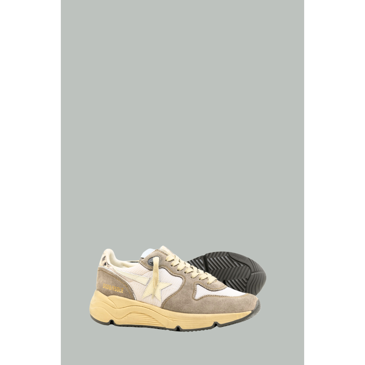 Baskets Running Sole Femme - Gris/Python - GOLDEN GOOSE