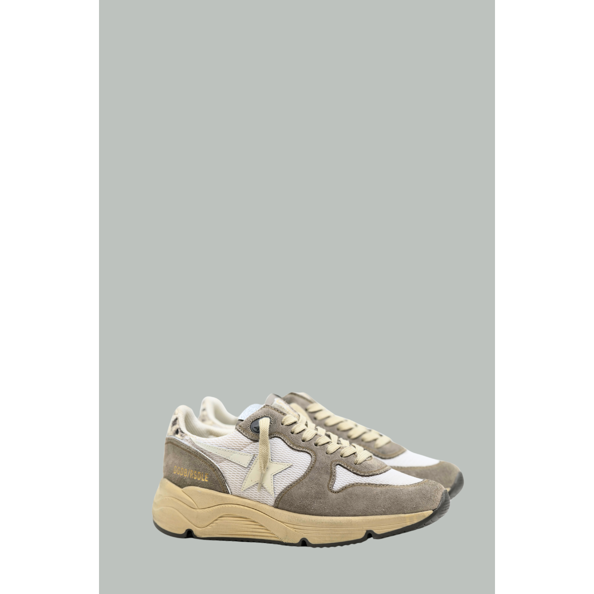 Baskets Running Sole Femme - Gris/Python - GOLDEN GOOSE