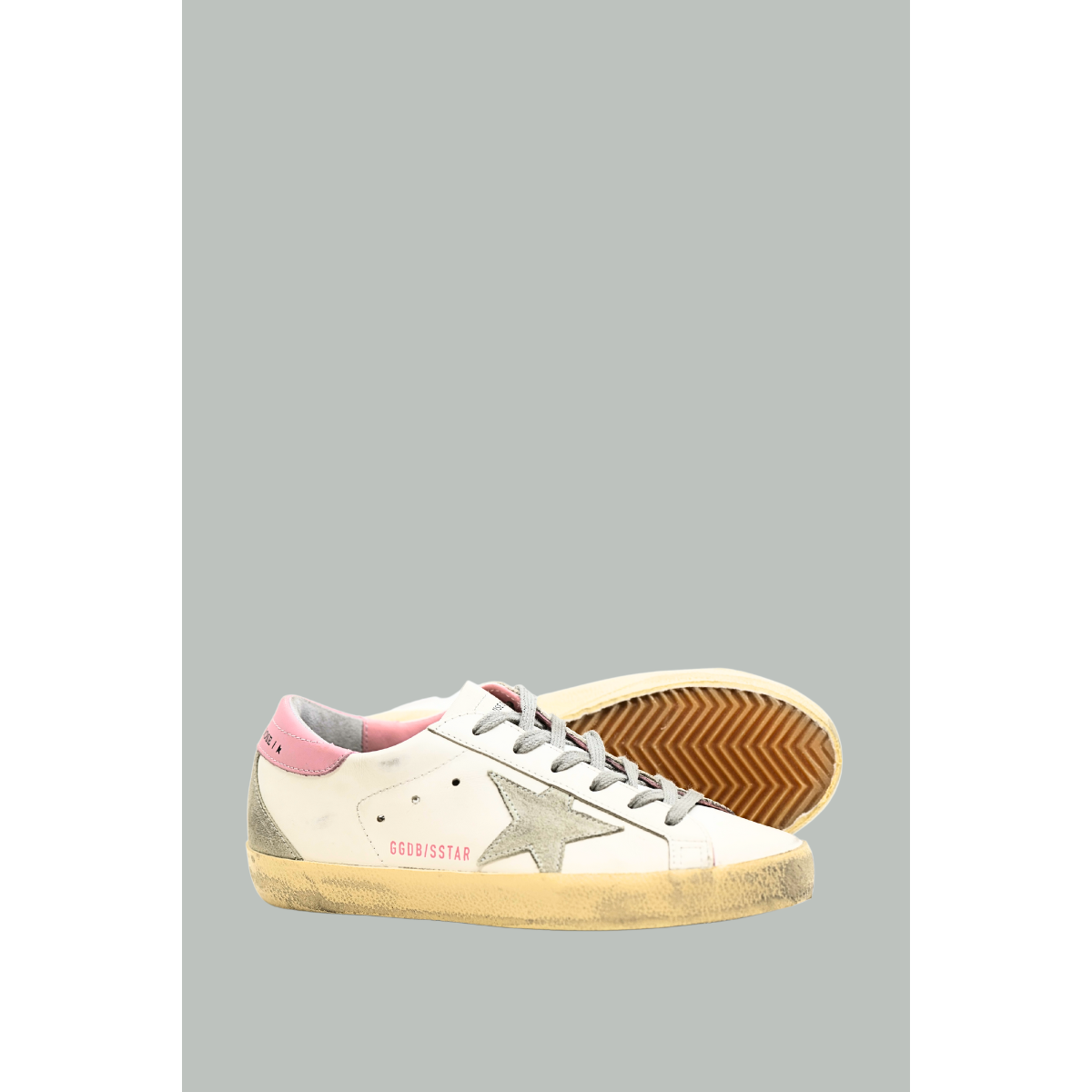 Baskets Super-Star Femme - Blanc/ Glace/ Rose clair - GOLDEN GOOSE