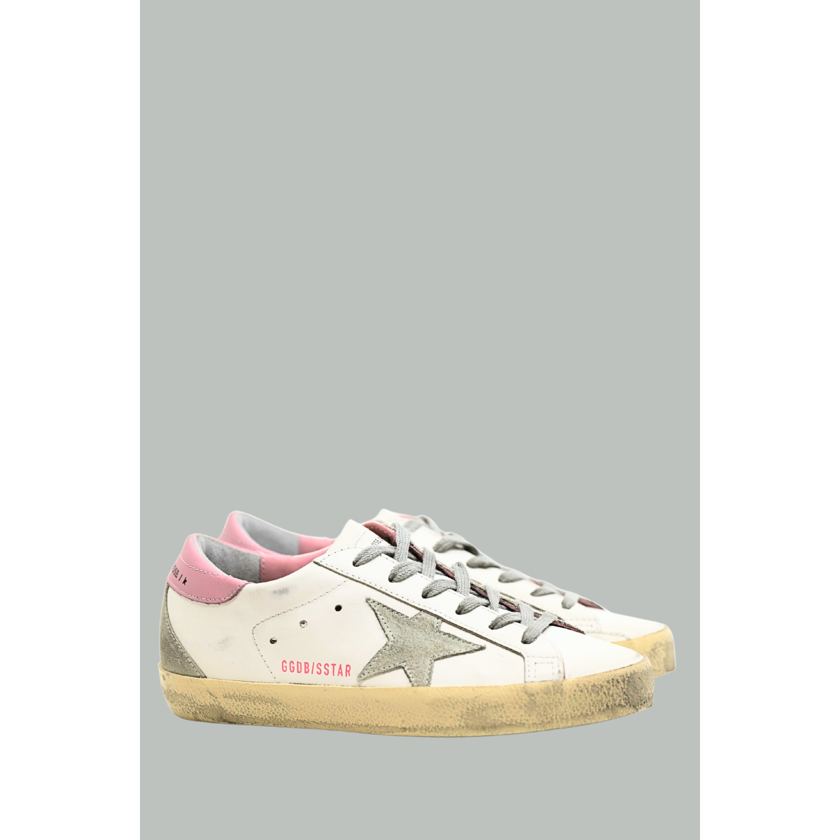 Baskets Super-Star Femme - Blanc/ Glace/ Rose clair - GOLDEN GOOSE