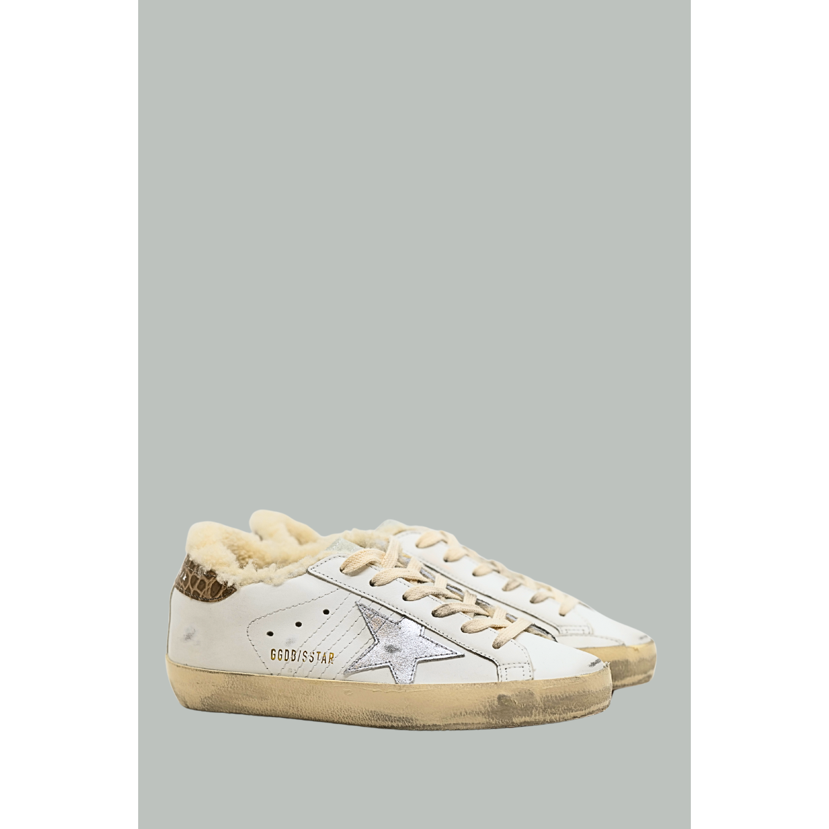 Baskets Super-Star Femme - Blanc/Glace/Argent/Tob - GOLDEN GOOSE