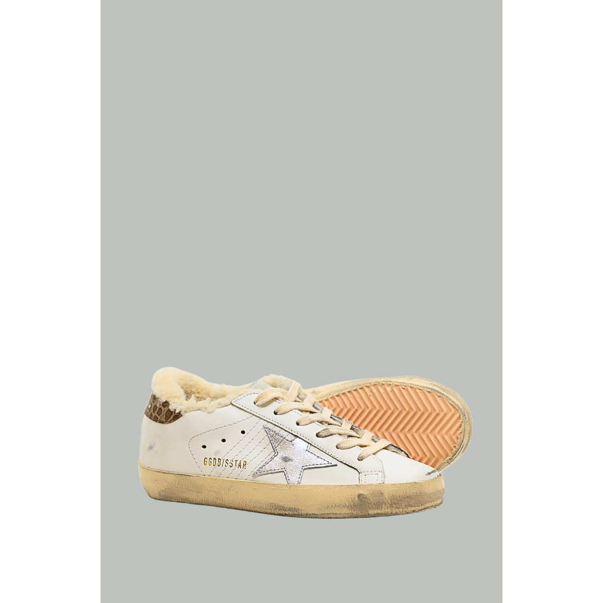 Baskets Super-Star Femme - Blanc/Glace/Argent/Tob - GOLDEN GOOSE