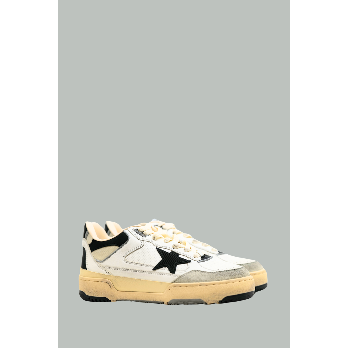 Baskets Forty2 Homme - Blanc/Noir - GOLDEN GOOSE