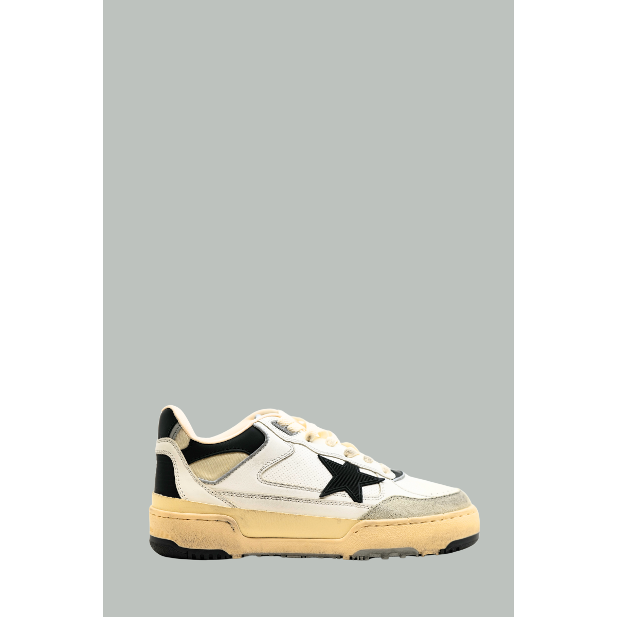 Baskets Forty2 Homme - Blanc/Noir - GOLDEN GOOSE