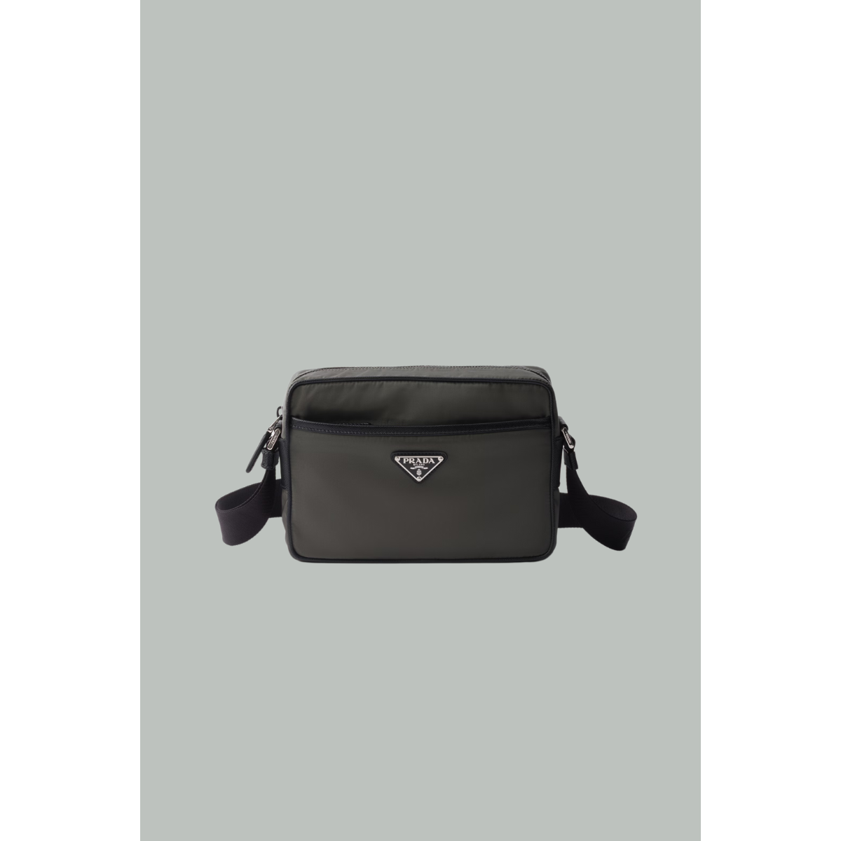 Sac épaule en nylon et cuir Saffiano - Noir - PRADA