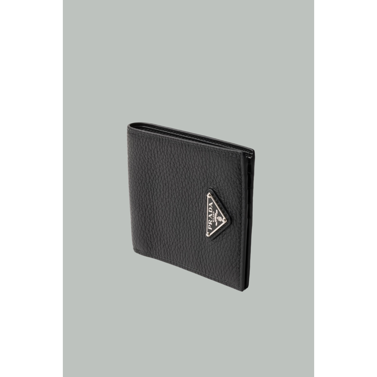 Portefeuille en Cuir grainé - Noir - PRADA