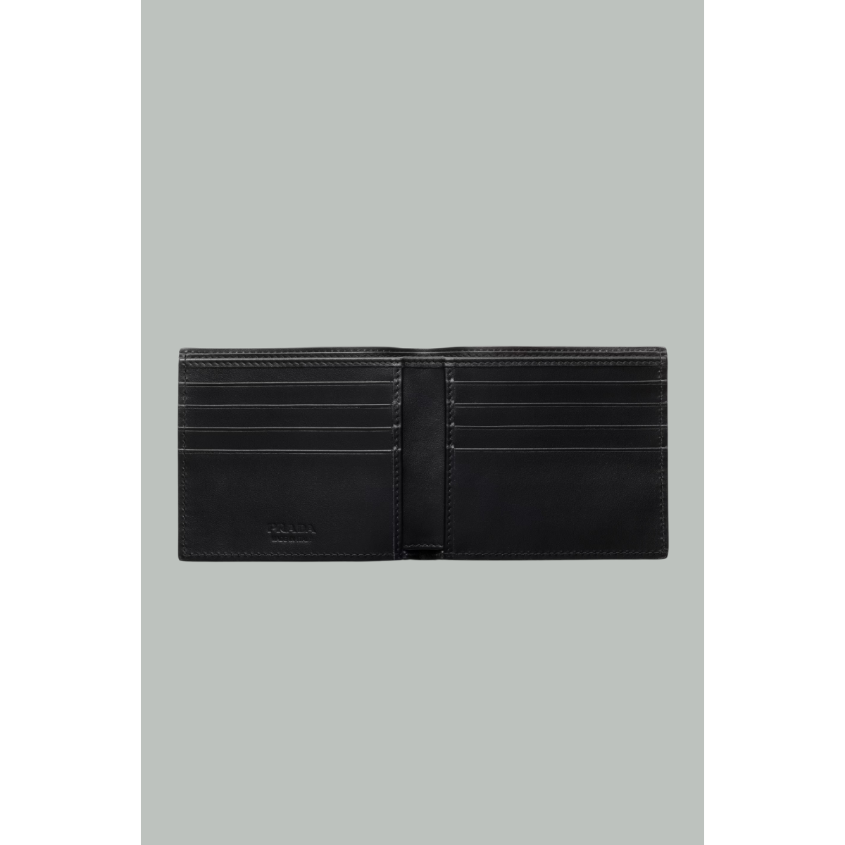 Portefeuille en Cuir grainé - Noir - PRADA