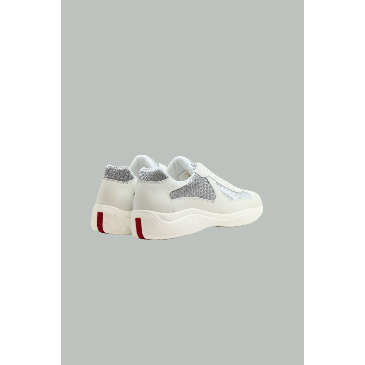 Prada America’s Cup Sneakers - White/Silver - PRADA