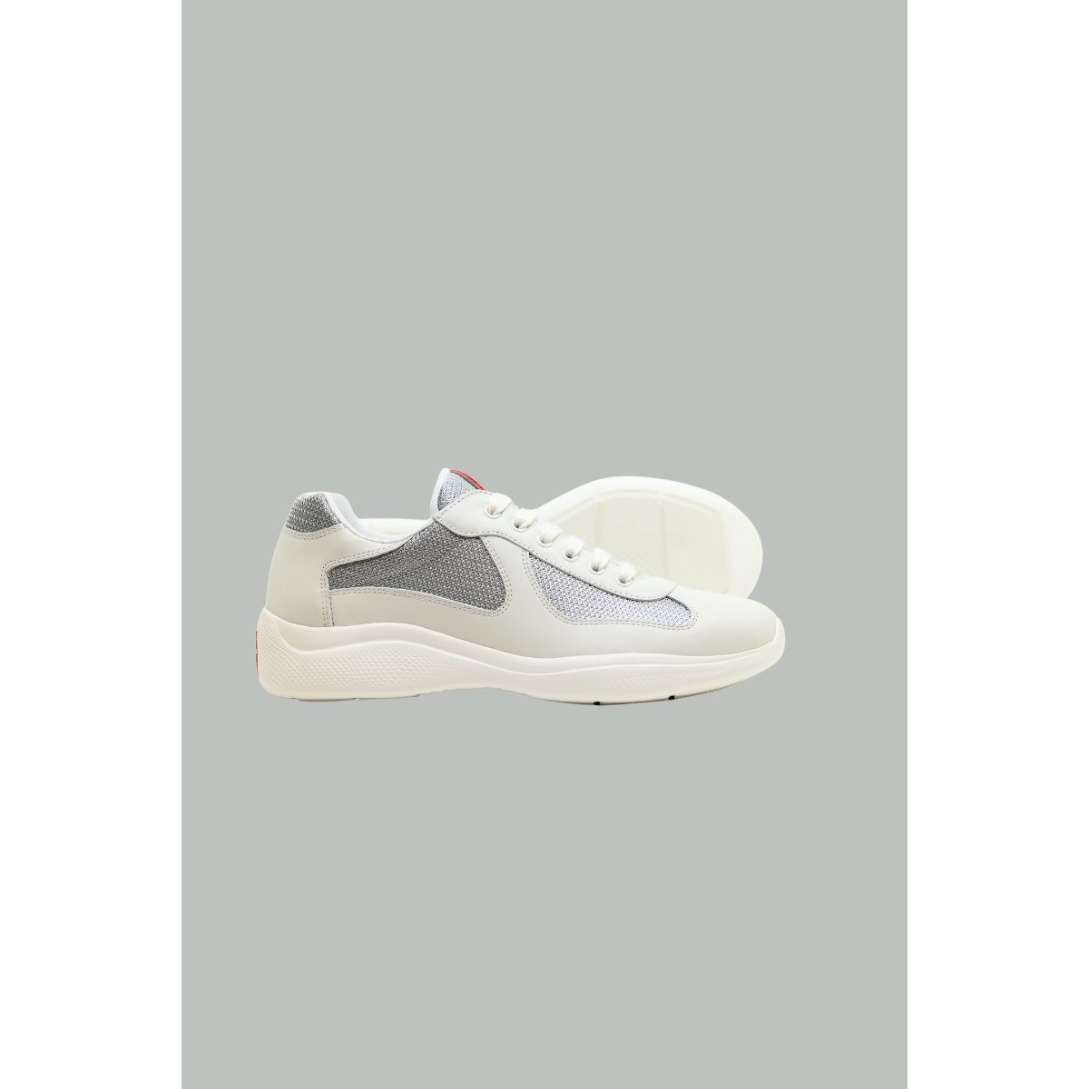 Sneakers Prada America’s Cup - Blanc/Argent - PRADA