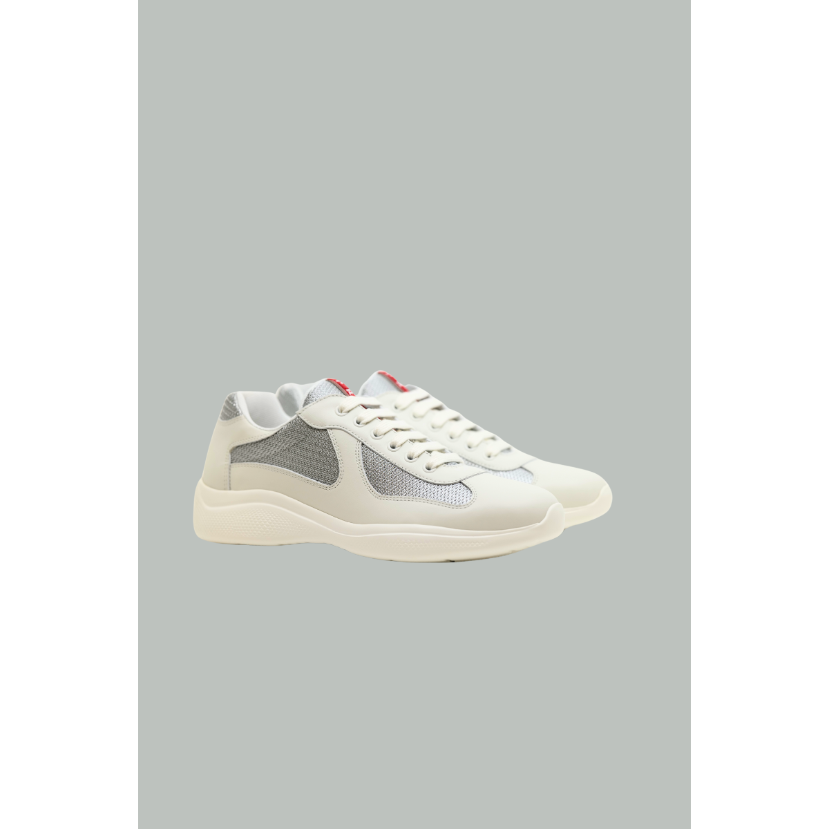 Sneakers Prada America’s Cup - Blanc/Argent - PRADA