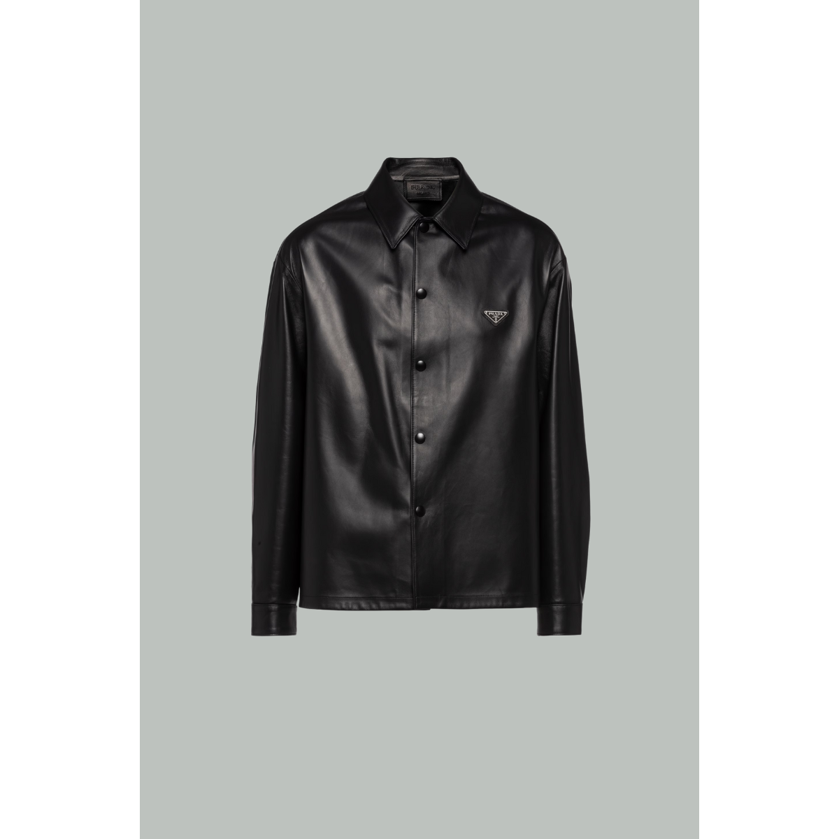 Chemise en cuir Nappa - Noir - PRADA