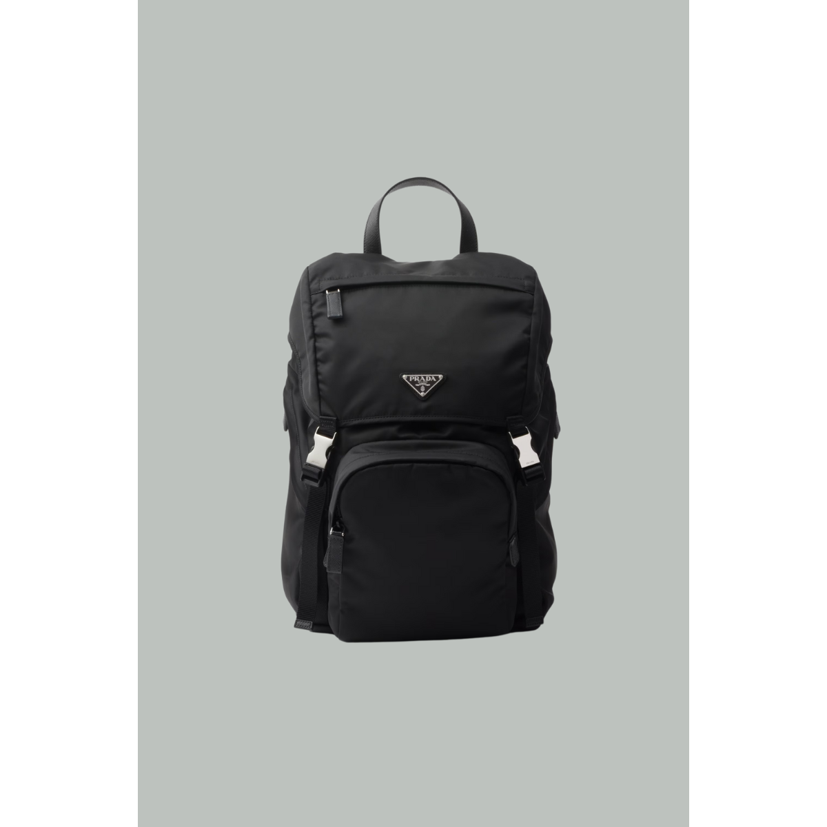 Sac à dos en re nylon et cuir Saffiano - Noir - PRADA