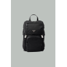 Sac à dos en re nylon et cuir Saffiano - Noir - PRADA