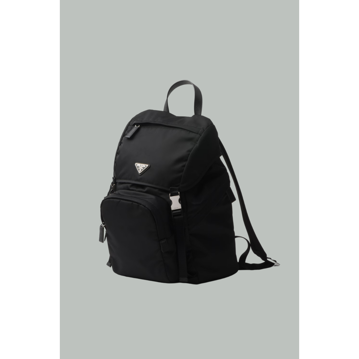 Sac à dos en re nylon et cuir Saffiano - Noir - PRADA