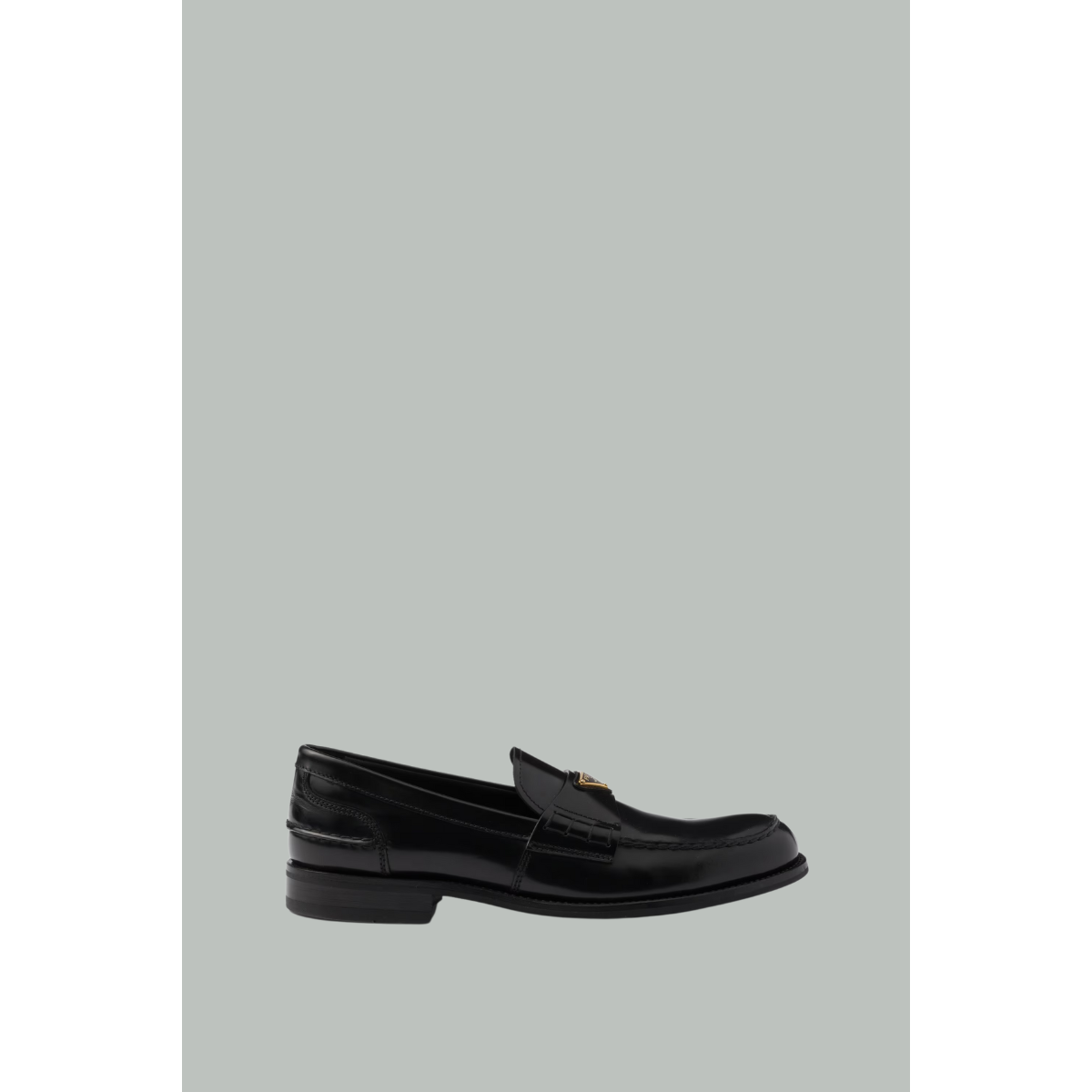 Mocassins en cuir brossé - Noir - PRADA