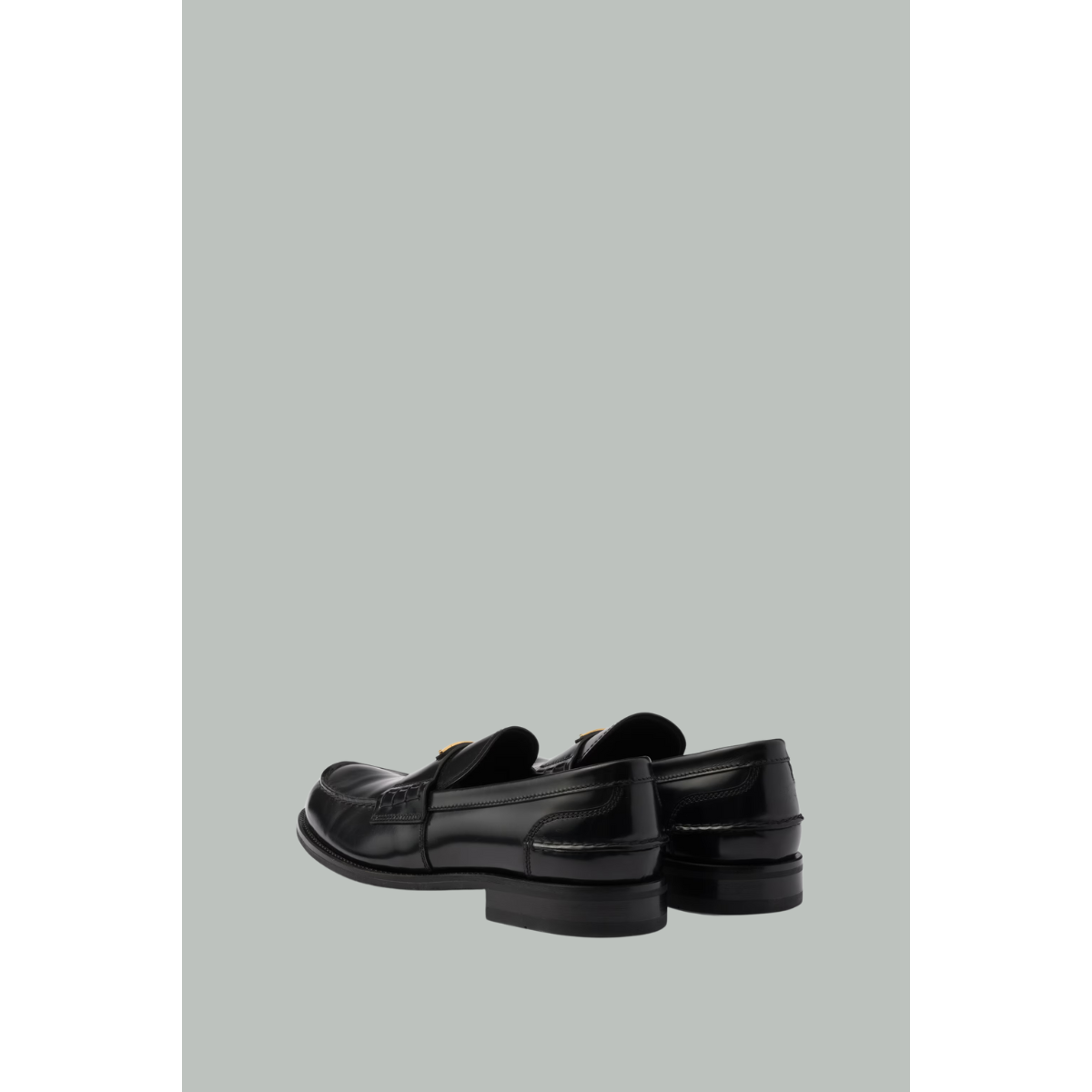Mocassins en cuir brossé - Noir - PRADA