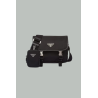 Sac porté épaule en Re-Nylon et cuir Saffiano - Noir - PRADA