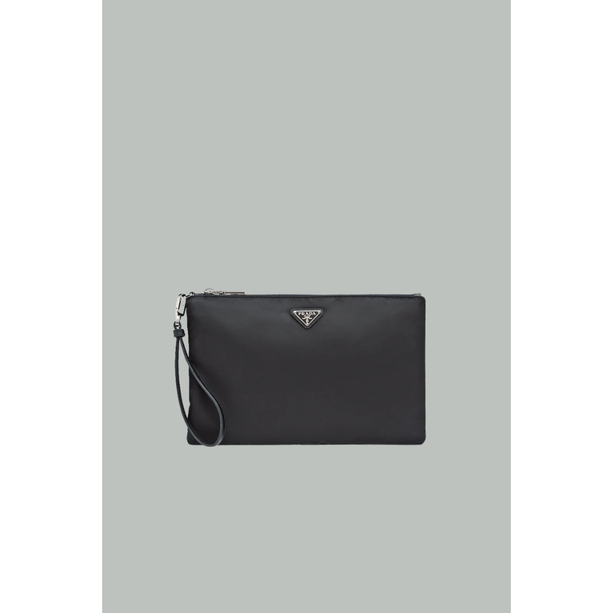 Pochette en Re-Nylon et cuir Saffiano - Noir - PRADA