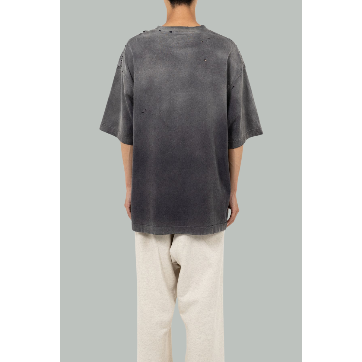 T-shirt Délavé - Noir -  MAISON MIHARA YASUHIRO