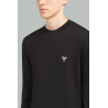 Pull à col rond en laine - Noir - PRADA
