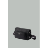 Medium shoulder bag in Re-Nylon and Saffiano leather - Black - PRADA