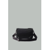 Medium shoulder bag in Re-Nylon and Saffiano leather - Black - PRADA