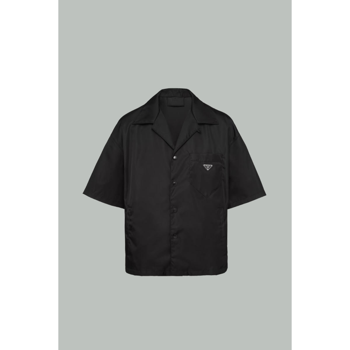 Chemise à manches courtes en Re Nylon - Noir - PRADA