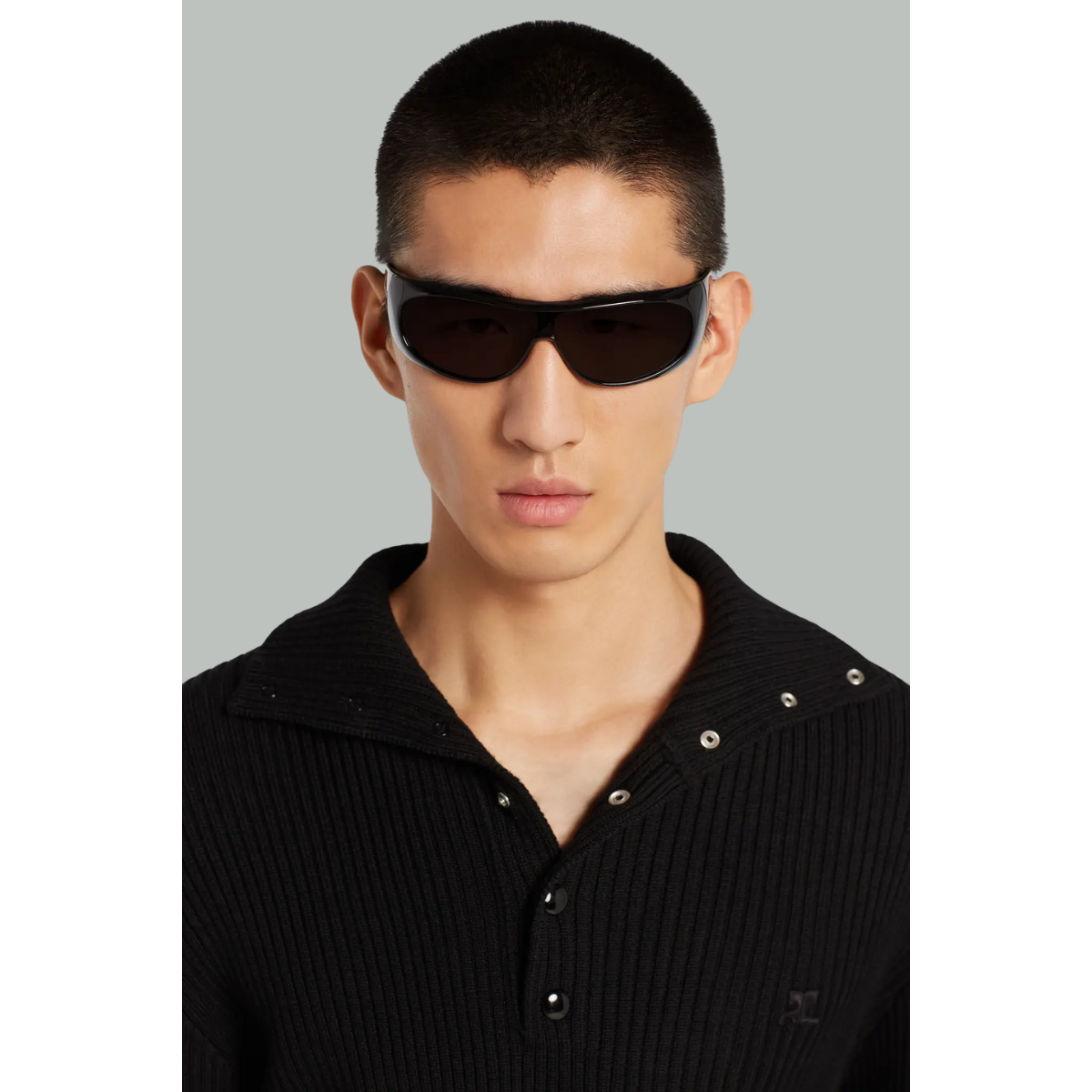 Polo En Laine - Noir - COURRÈGES