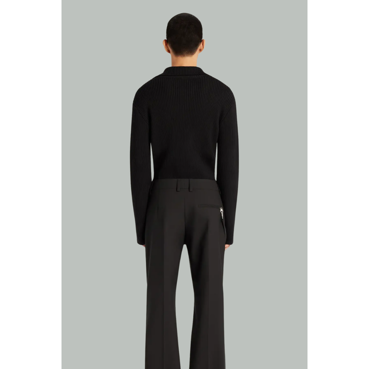 Polo En Laine - Noir - COURRÈGES