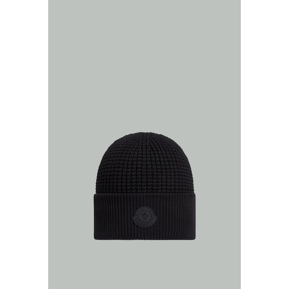 Logo Cotton Beanie - Black - MONCLER