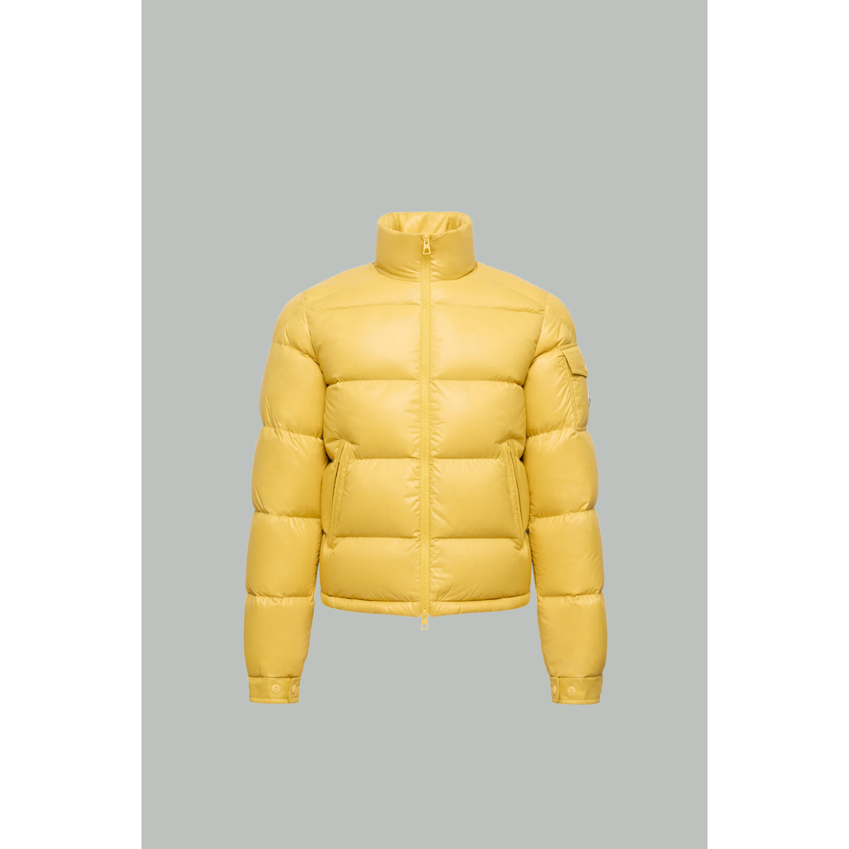 Levitha Hooded Short Down Jacket - Yellow - MONCLER