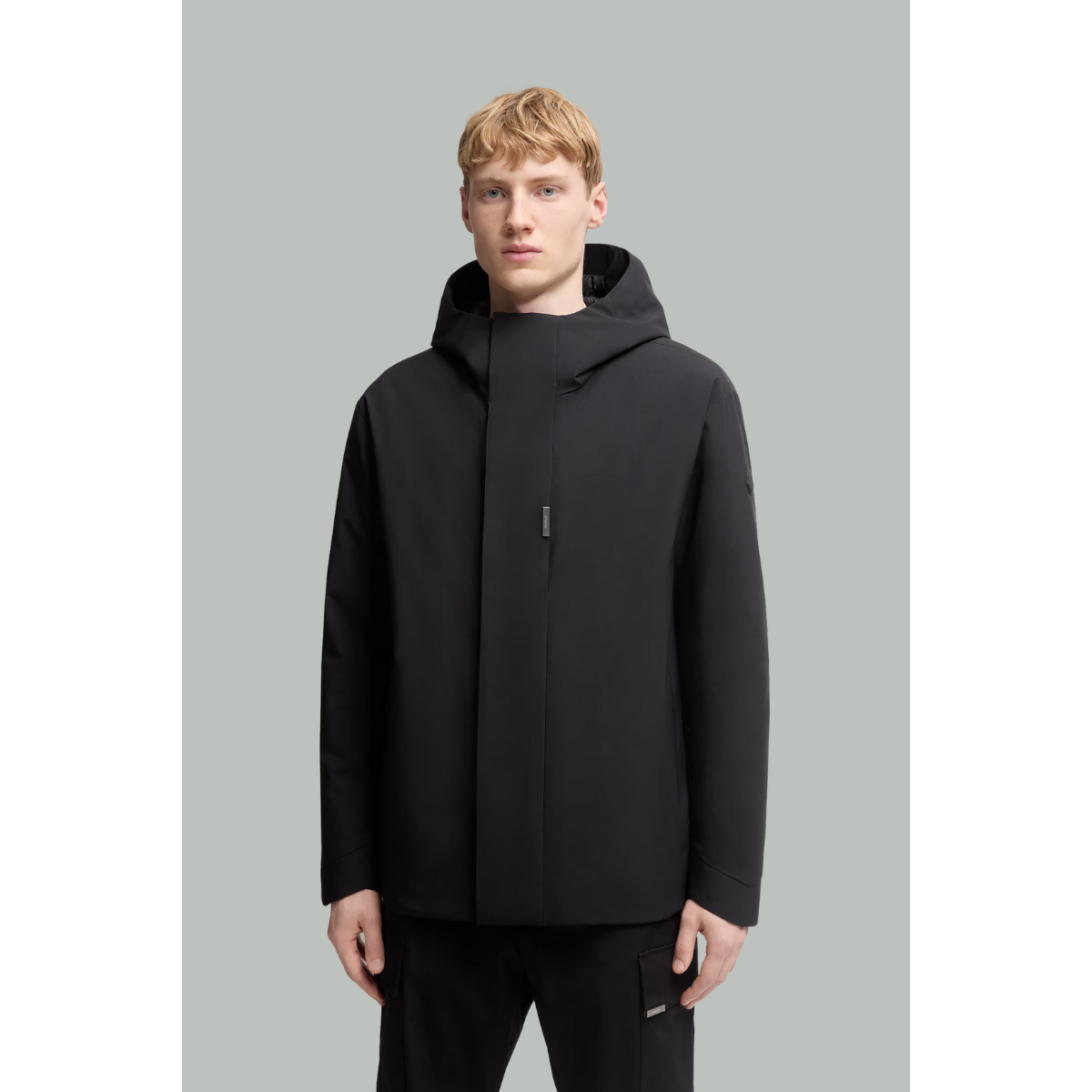 Gatillier Hooded Short Down Jacket - Black - MONCLER