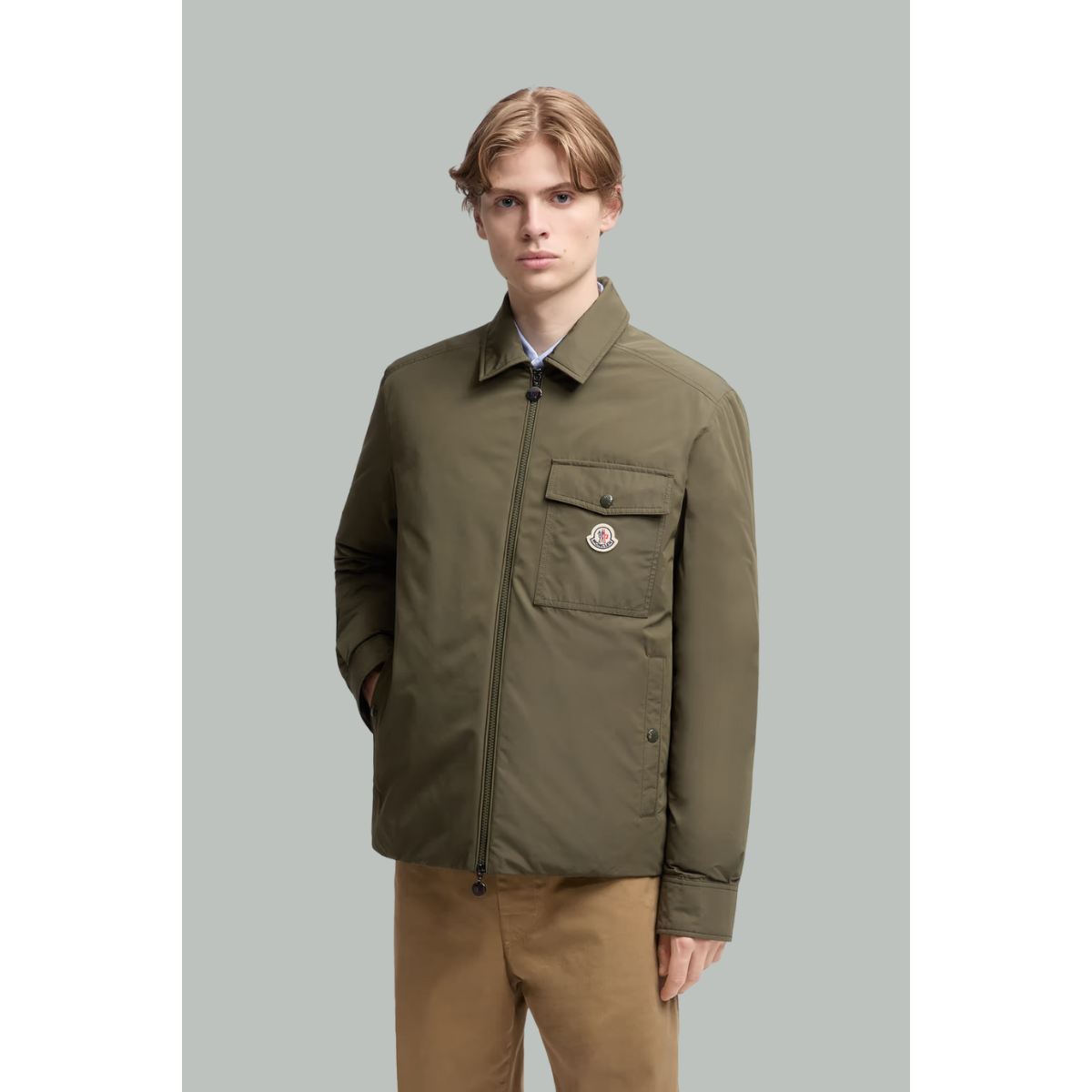 Vigeon Down Jacket-Shirt - Khaki - MONCLER