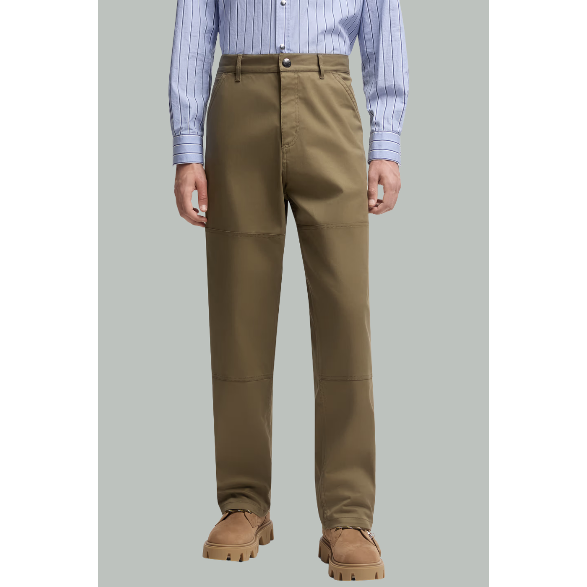Cotton Gabardine Pants - Khaki - MONCLER