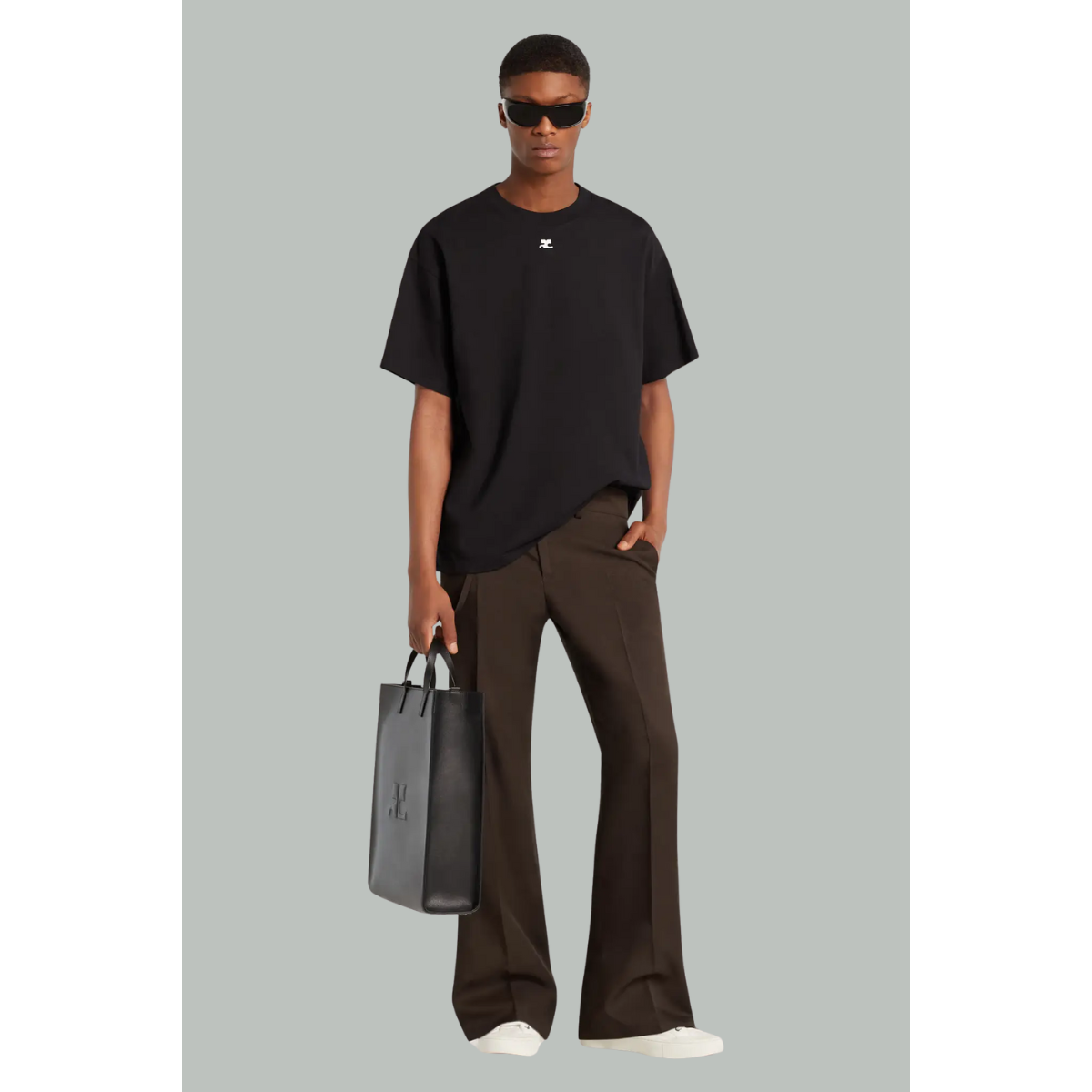 T-shirt Oversize - Noir - COURRÈGES