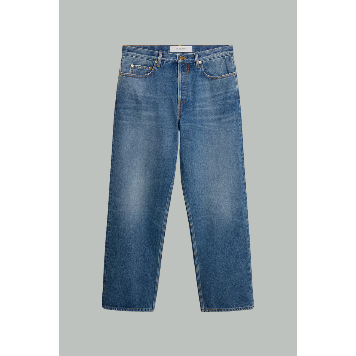 Wide Leg Jeans in Medium Wash - Blue - GOLDEN GOOSE